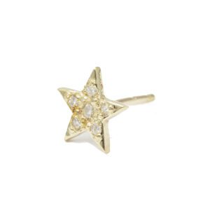 עגילי טייני פירסינג זהב יהלומים tiny piercing gold diamond