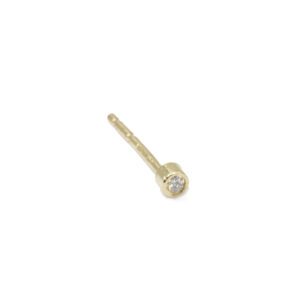 עגילי טייני פירסינג זהב יהלומים tiny piercing gold diamond