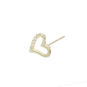 עגילי טייני פירסינג זהב יהלומים tiny piercing gold diamond