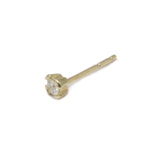 עגילי טייני פירסינג זהב יהלומים tiny piercing gold diamond