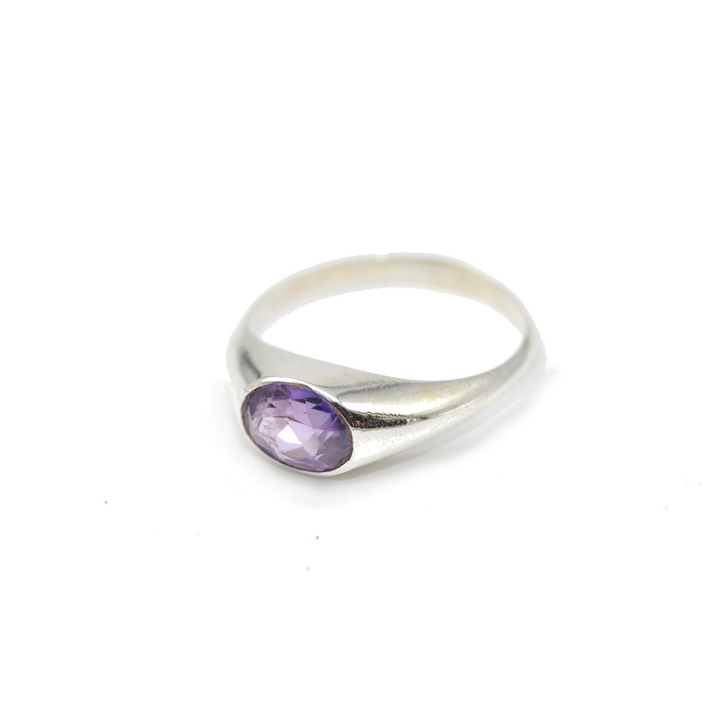 amethyst silver ring