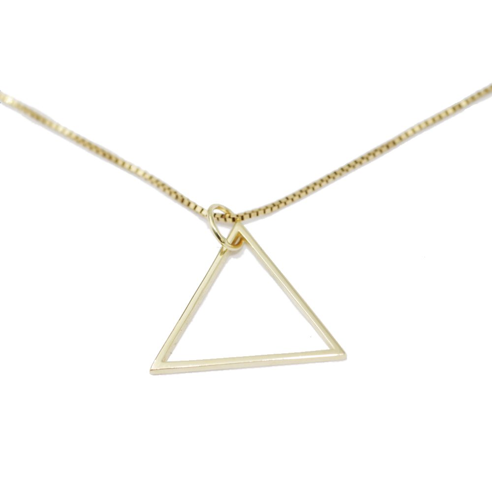 gold triangle pendant