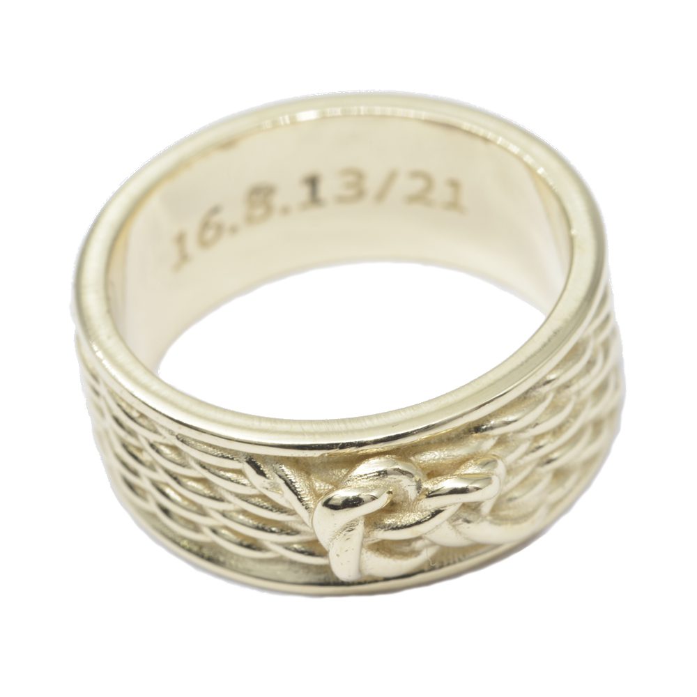 rope ring gold